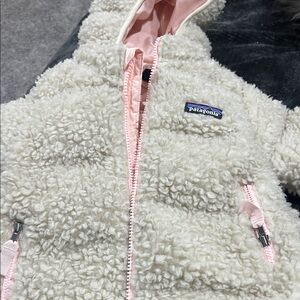 Patagonia Cream and Pink Sherpa Jacket